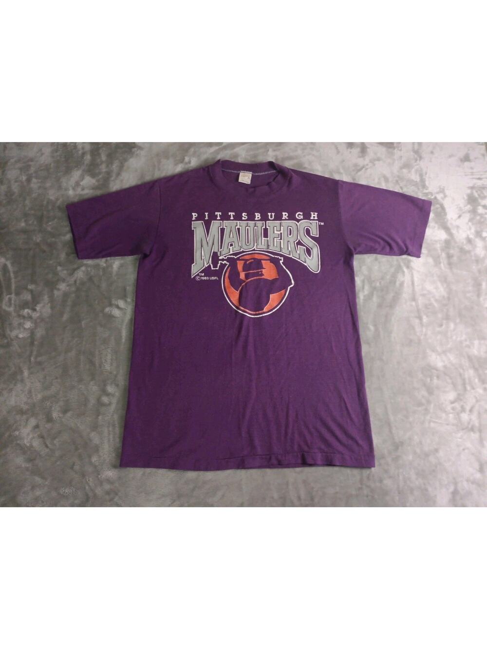 Vintage 1983 Pittsburgh Maulers USFL Sportswear T Shirt Mens M Single Stitch